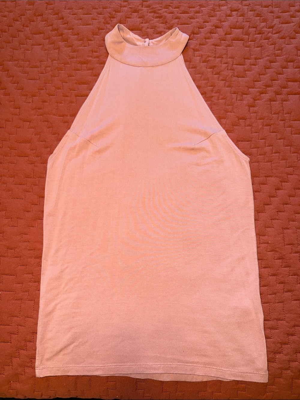 RVCA High-Neck Mauve Women's Tank Top With Button Closure